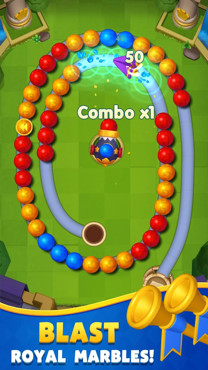 Colourful marble board from Marble Crush Blast